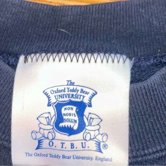 vintage OXFORD TEDDY BEAR UNIVERSITY ENGLAND sweatshirt Size Youth Large - Picture 4 of 4